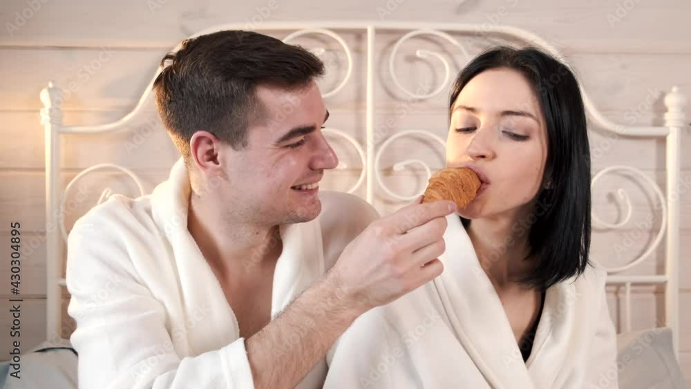 Happy young people are laughing chatting eating Happy young people are laughing chatting eating