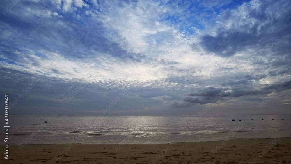 Evening sky over tropical oceans. Mauritius Island in May Evening sky over tropical oceans. Mauritius Island in May