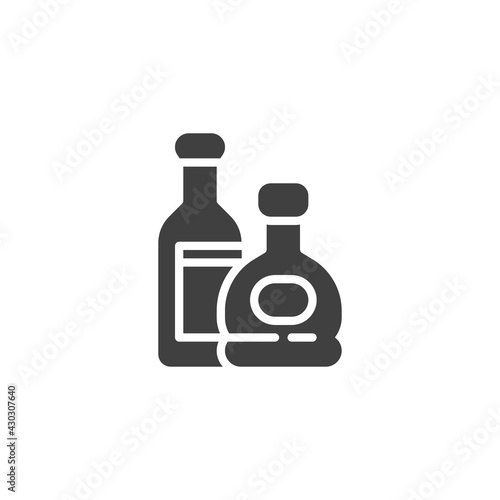 Beer and wine section vector icon