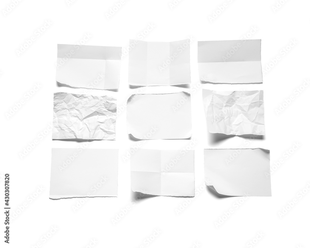 Blank sheets of paper on light background Blank sheets of paper on light background