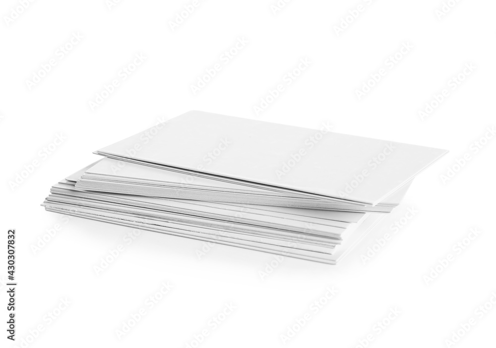 Blank sheets of paper on white background Blank sheets of paper on white background