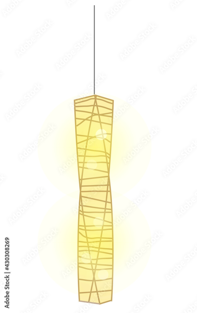 和風ペンダント照明のイラスト 和風ペンダント照明のイラスト