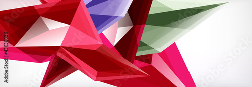 Vector 3d triangles and pyramids abstract background for business or technology presentations, internet posters or web brochure covers