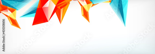 Vector 3d triangles and pyramids abstract background for business or technology presentations, internet posters or web brochure covers