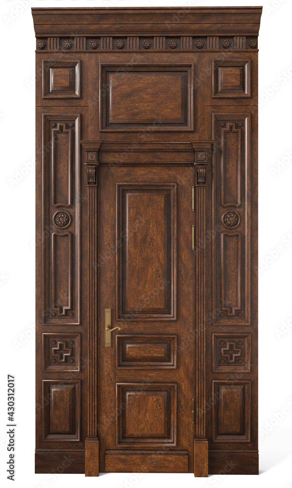 Classic door with interior panels Classic door with interior panels