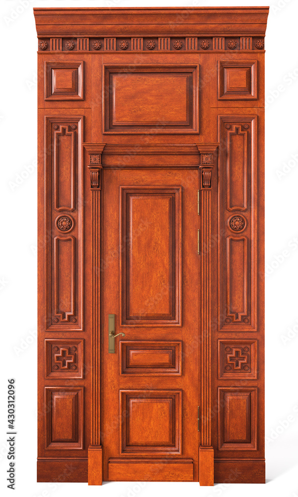Classic door with interior panels Classic door with interior panels