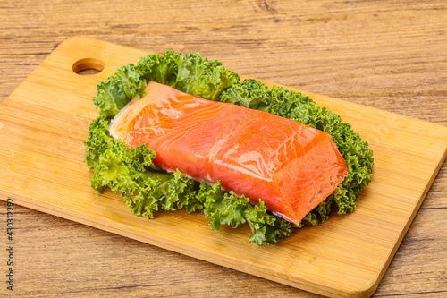 Salmon fillet slice for cooking