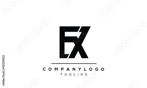 EX initials monogram letter text alphabet logo design	