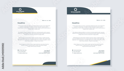 elegant modern letterhead design template