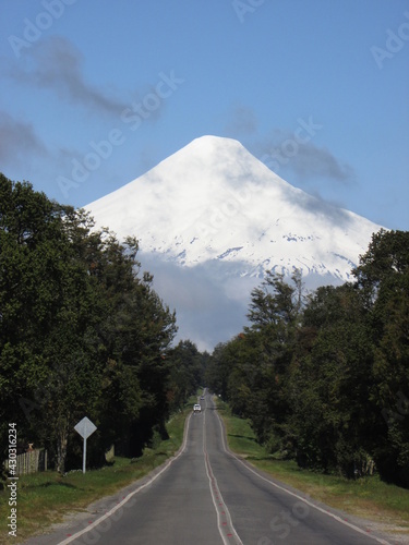 Osorno Volcano & the road, Los Lagos region, Chile  © caminoalviento