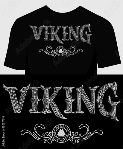 Viking hand lettring ornament style