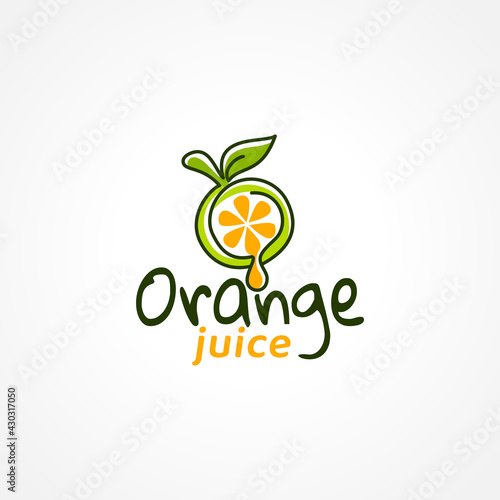 Orange juice logo vector graphic for any business especially for food and beverage, cafe, drink, etc.