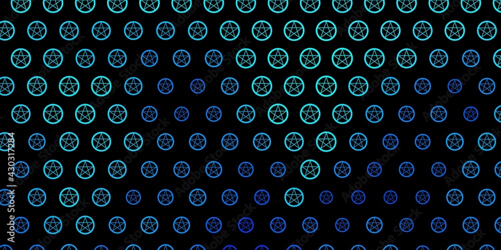 Dark BLUE vector backdrop with mystery symbols. Dark BLUE vector backdrop with mystery symbols.