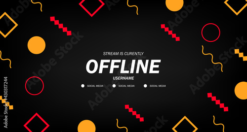 Memphis abstract modern background for offline stream twitch modern