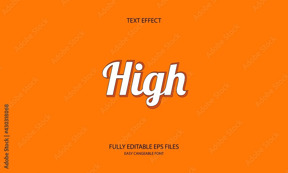 Obraz premium High style editable text effect 