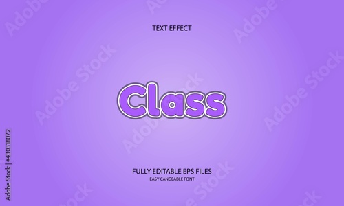 Class style editable text effect
