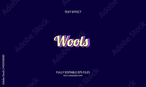 Wools style editable text effect 