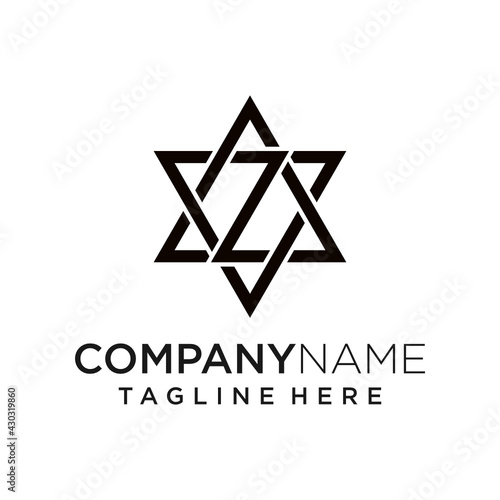 Creative logo design idea with AZ initials. Premium letter A Z vector template