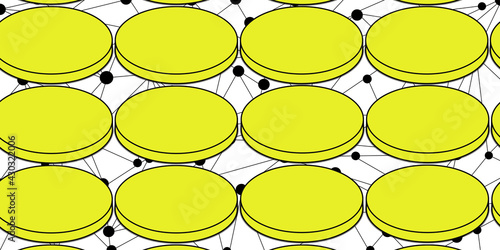 blockchain and yellow tokens