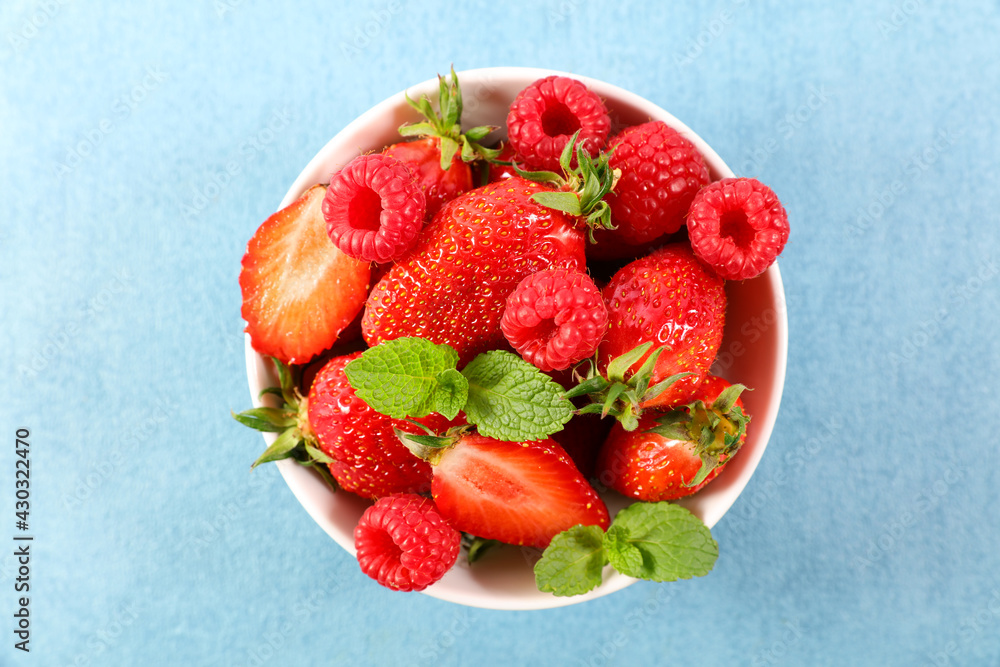 fresh berries fruits salad in bowl fresh berries fruits salad in bowl