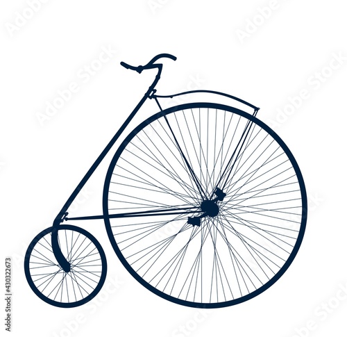The Silhouette of a retro bike.