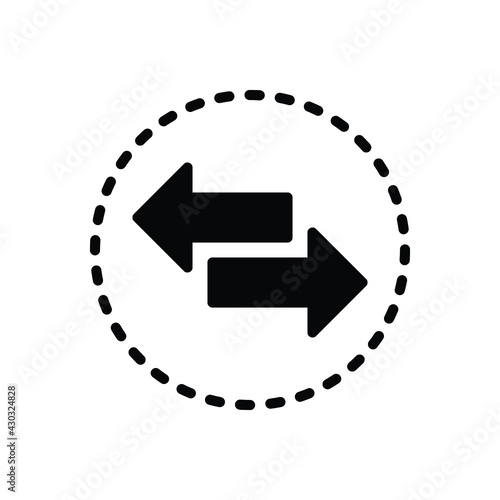 Black solid icon for contrary