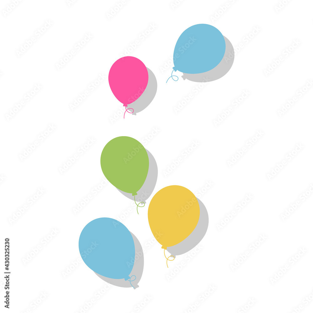 Flying balloon vector