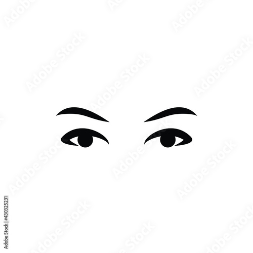beautiful female eye simple flat vector illustration