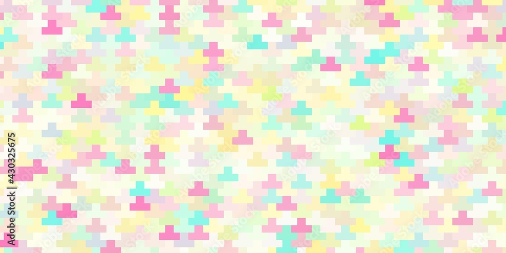 Fototapeta premium Light Multicolor vector texture in rectangular style.