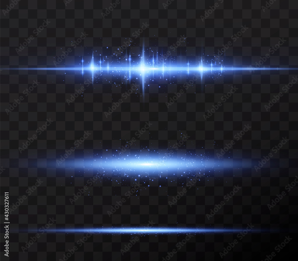 Introducing the effects of vector neon light sets. Glowing blue ...