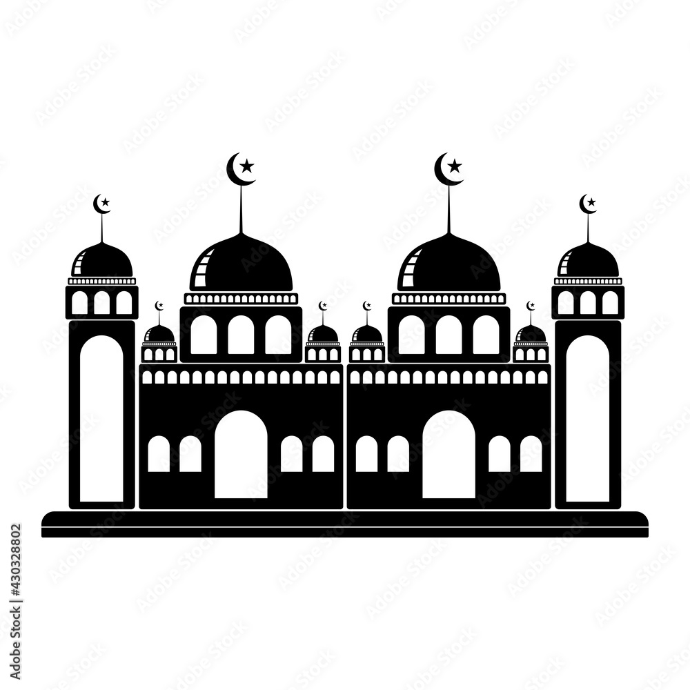 mosque icon set vector sign symbol