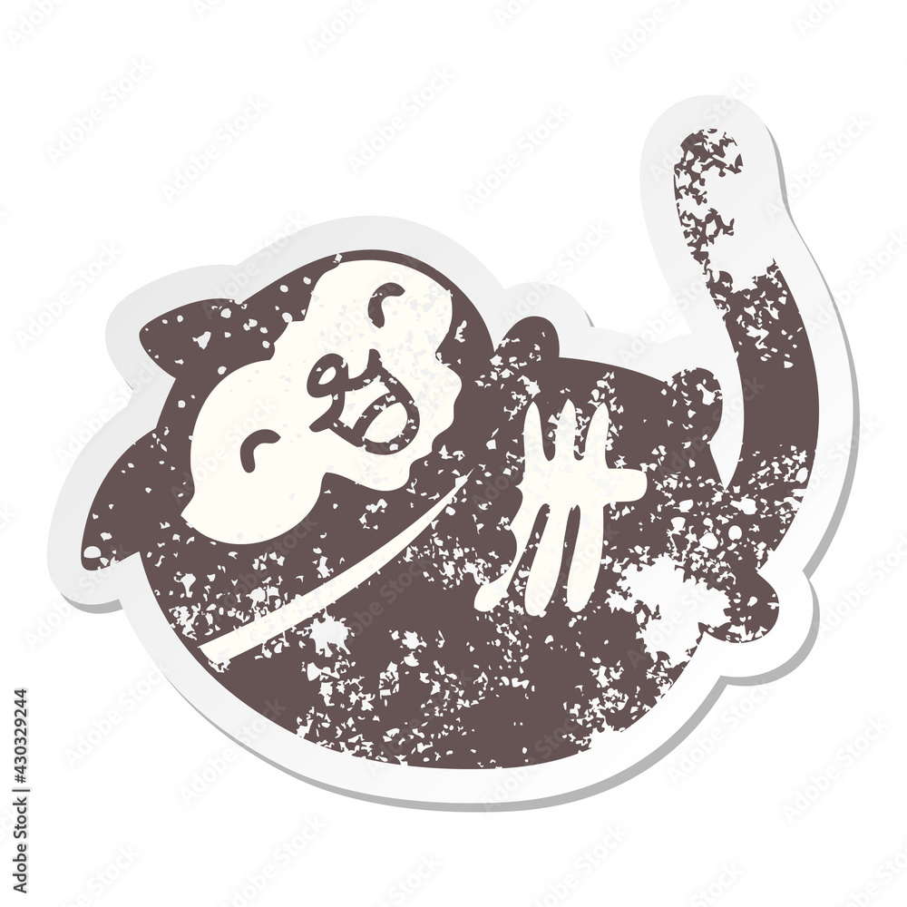 halloween cat grunge sticker