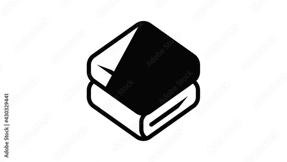 Spa towel stack icon animation outline best object on white background Spa towel stack icon animation outline best object on white background