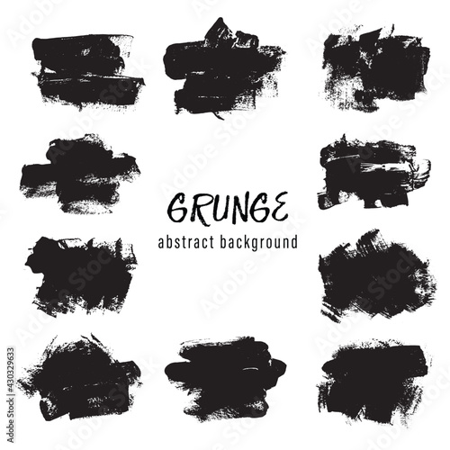 Vector grunge paint stripe Text boxes for banner.