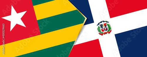 Togo and Dominican Republic flags, two vector flags.