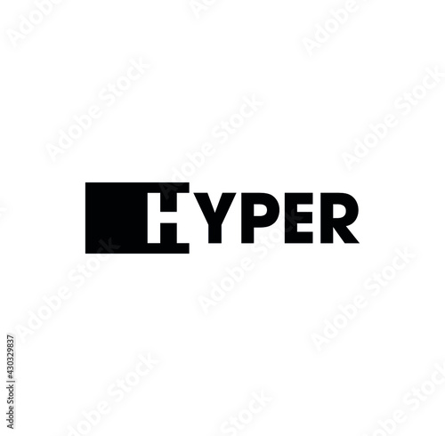 Foto Hyper cloth brand logo. Hyper brand typography logo.