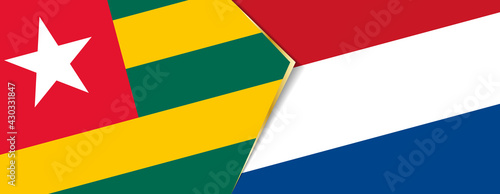 Togo and Netherlands flags  two vector flags.