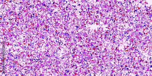 Light blue, red vector pattern with colored snowflakes.