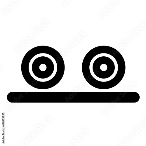 uncomfortable staring face icon