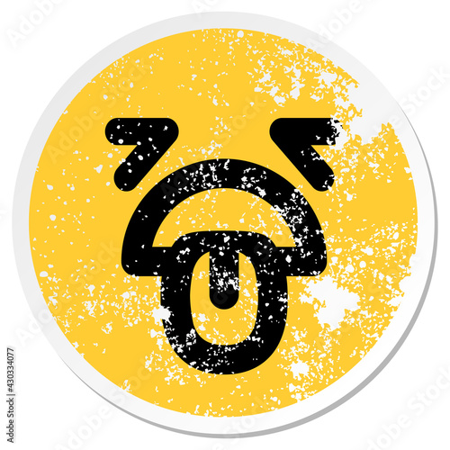disgusted face circle