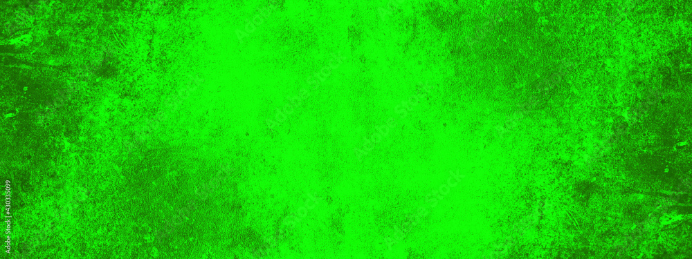 Neon green abstract stone concrete paper texture background banner panorama with vignette.