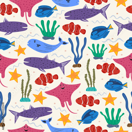 Seamless pattern illustrati...