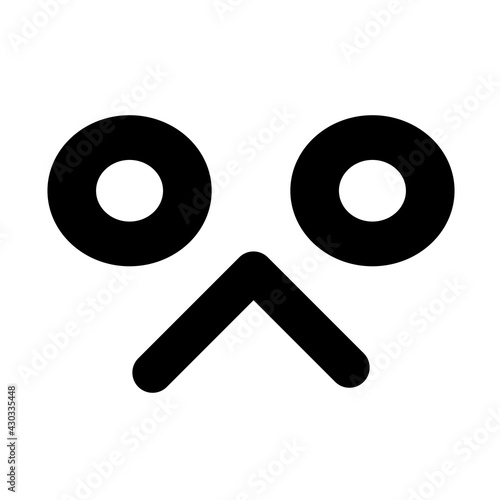 unhappy face icon