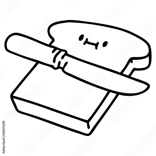 happy piece of toast