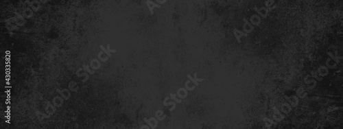 Black anthracite stone concrete chalkboard blackboard texture background panorama banner long © Corri Seizinger