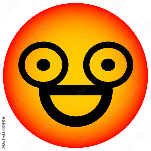 amazed face circle