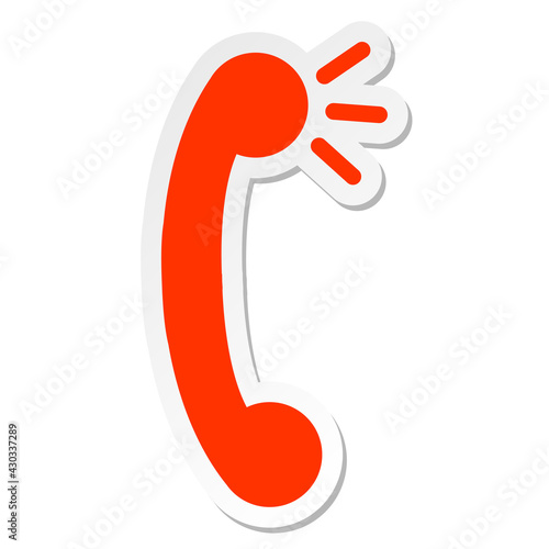 telephone receiver sticker
