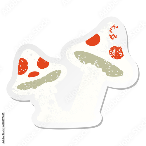 poisonous mushroom pair grunge sticker