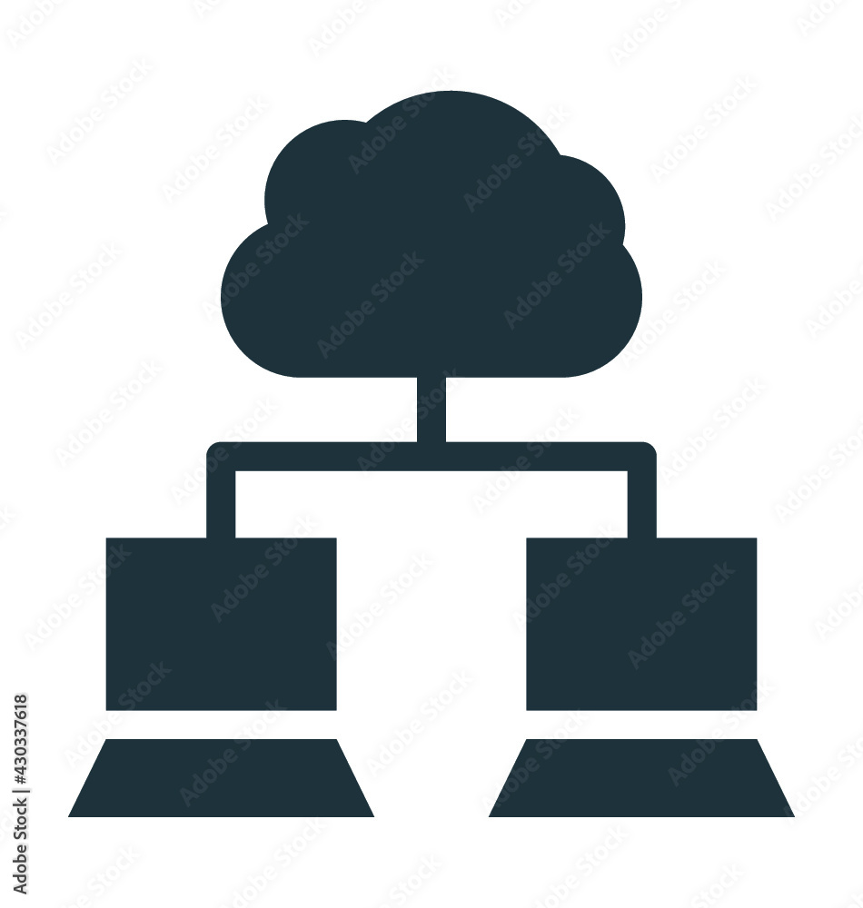 Cloud Connection Vector Icon Cloud Connection Vector Icon