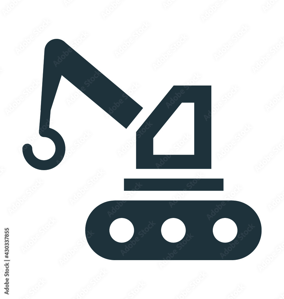 Excavator Cool Vector Icon Excavator Cool Vector Icon